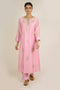 Soft Pink Kali Chanderi Kurta Set