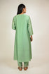 Mint Embroidered Yoke Chanderi Kurta Set