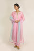 Soft Pink Kali Chanderi Kurta Set