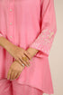 Soft Pink Embroidered Tunic with Organza Sharara