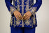 Purple Blue Silk Jacket with Sharara