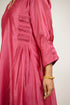 Berry Pink Smocked Gota Chanderi Kurta Set