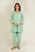 Mint Floral Boota Cotton Silk Co-ord Set