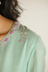 Mint Floral Boota Cotton Silk Co-ord Set