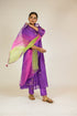 Purple Scalloped Embroidered Suit Set