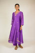 Purple Scalloped Embroidered Suit Set