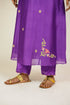 Purple Scalloped Embroidered Suit Set