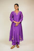 Purple Scalloped Embroidered Suit Set