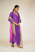 Purple Scalloped Embroidered Suit Set