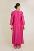 Deep Pink Smocked Chanderi Kurta Set