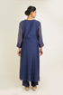 Navy Yoke Embroidered Chanderi Kurta Set