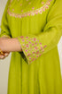 Lime Angarkha Embroidered Kurta Set