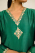 Emerald Scallop Embroidered Chanderi Suit Set