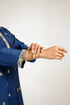 Navy Embroidered Tunic with Organza Sharara