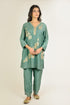 Jade Embroidered Cotton Silk Co-ord Set