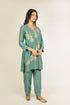 Jade Embroidered Cotton Silk Co-ord Set