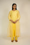 Warm Yellow Ombre Appliqué Kurta Set