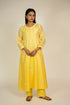 Warm Yellow Ombre Appliqué Kurta Set