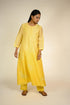 Warm Yellow Ombre Appliqué Kurta Set