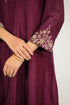 Marsala Embroidered Silk Co-ord Set