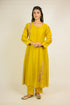 Mustard Kali Chanderi Kurta Set
