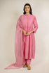 Rose Pink Jaal Embroidered Chanderi Kurta Set