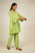 Lime Cotton Silk Embroidered Co-ord Set