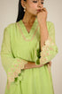 Lime Cotton Silk Embroidered Co-ord Set
