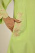 Lime Cotton Silk Embroidered Co-ord Set