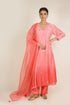 Strawberry Ombre Mirror Embroidered Kurta Set