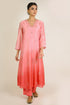 Strawberry Ombre Mirror Embroidered Kurta Set