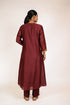 Terracotta Embroidered Chanderi Suit Set