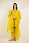 Mustard Embroidered Dhoti Kurta Set