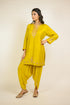 Mustard Embroidered Dhoti Kurta Set