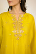 Mustard Embroidered Dhoti Kurta Set