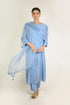 Stone Blue Chikan Mukaish Kurta Set