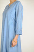 Stone Blue Chikan Mukaish Kurta Set