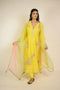 Lemon Appliqué Chanderi Kurta Set