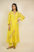 Lemon Appliqué Chanderi Kurta Set