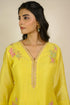 Lemon Appliqué Chanderi Kurta Set