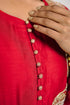 Red Mehrab Yoke Chanderi Kurta Set
