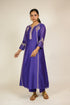 Royal Purple Embroidered Chanderi Suit Set