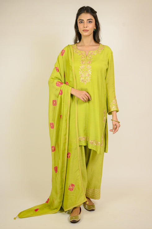 Lime Farshi Salwar Kurta Set