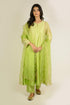 Pista Shaded Embroidered Chanderi Kurta Set