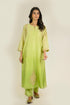 Pista Shaded Embroidered Chanderi Kurta Set