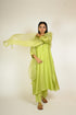 Pista Mukaish Chanderi Kurta Set