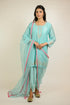 Turquoise Embroidered Dhoti Kurta Set