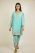 Turquoise Embroidered Dhoti Kurta Set