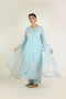 Powder Blue Mukaish Chanderi Suit Set