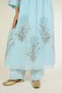 Powder Blue Mukaish Chanderi Suit Set